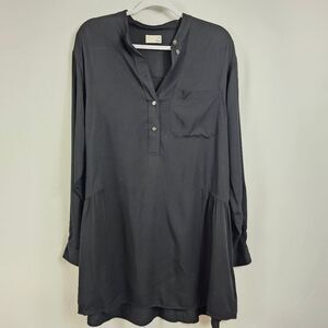 Aritzia Wilfred Free Long Sleeve Shirt Dress in Black - Size M